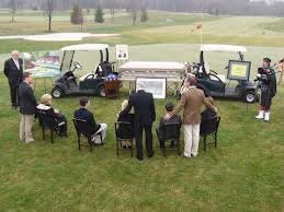 funeral at golf course