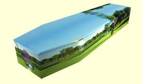 Chrome Golfer Coffin